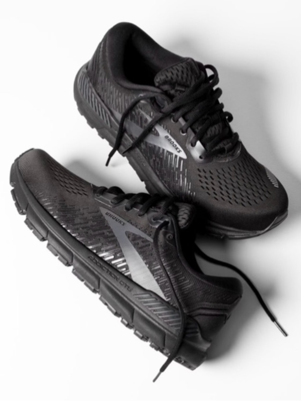 Brooks Addiction GTS 15 Black Running Shoes Men's Size 13 (Medium D)